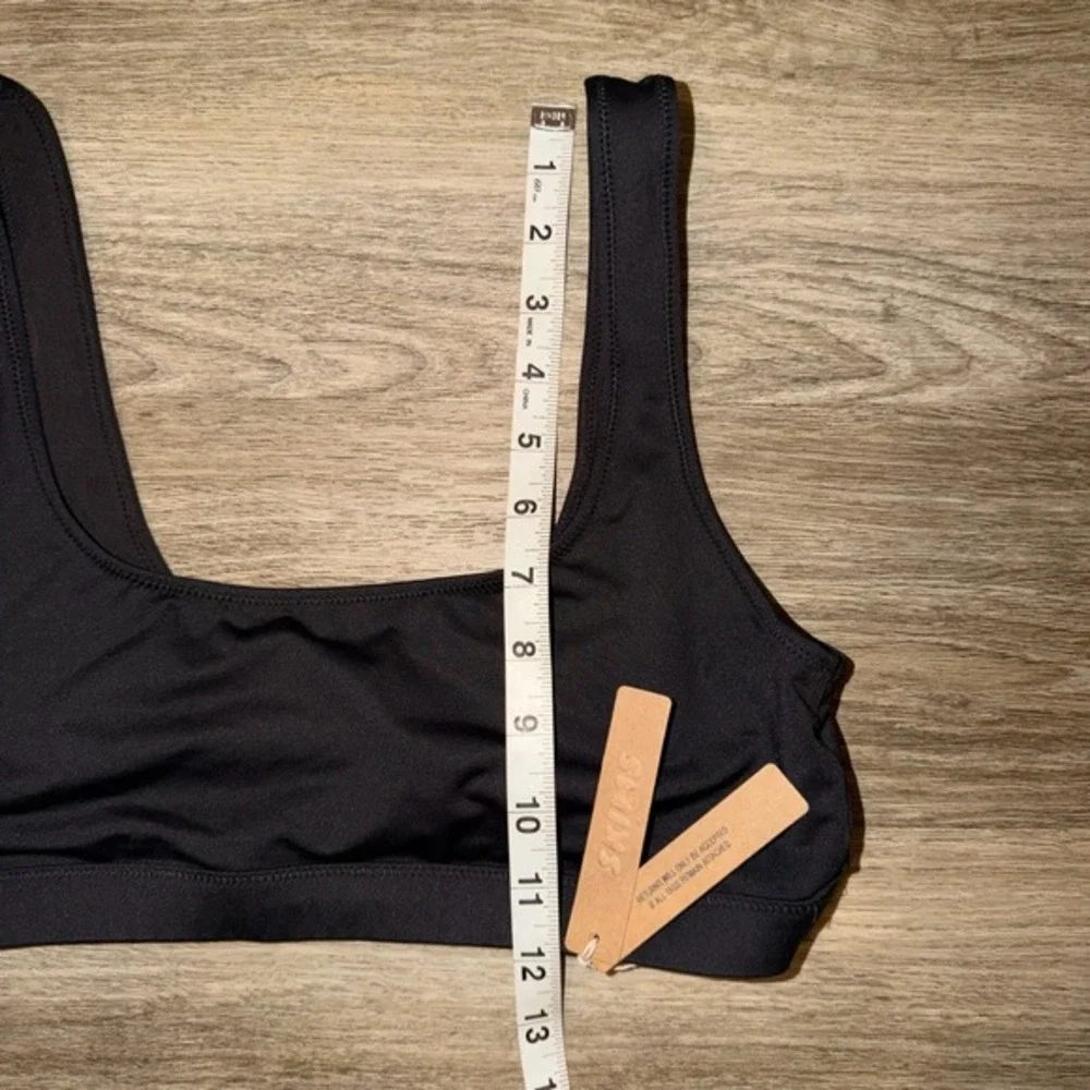 SKIMS‎ Recycled Swim Tank Bikini Top Womens Large Onyx Black NWT